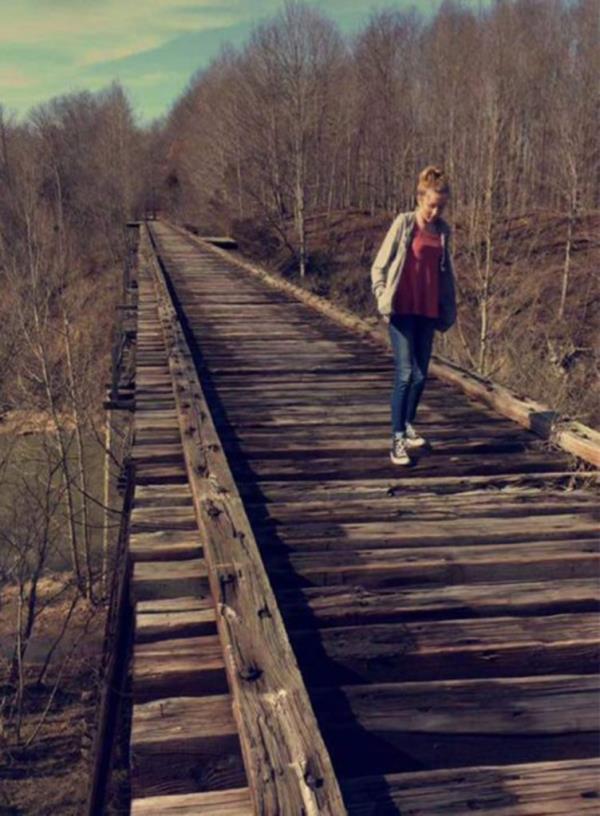 Liberty German's final photos posted to Snapchat showing Abby Williams, before they went missing in 2017.