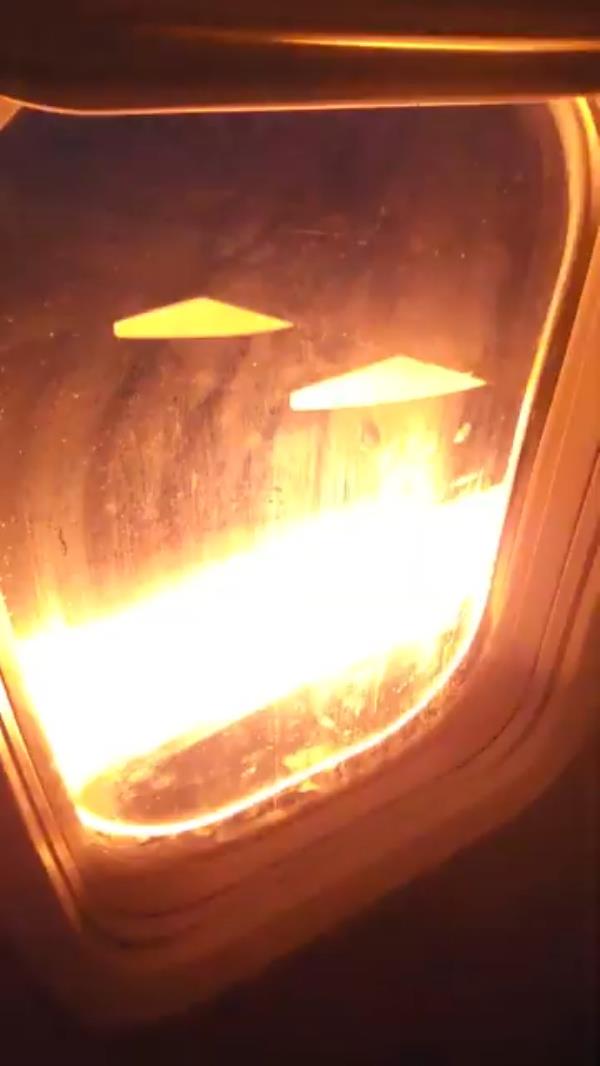The fire. 