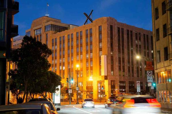 A newly co<em></em>nstructed X sign is seen on the roof of the headquarters of the social media platform previously known as Twitter, in San Francisco, on July 29, 2023