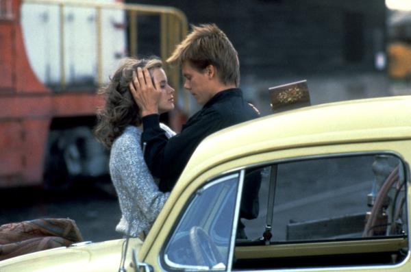 Lori Singer and Kevin Bacon in 