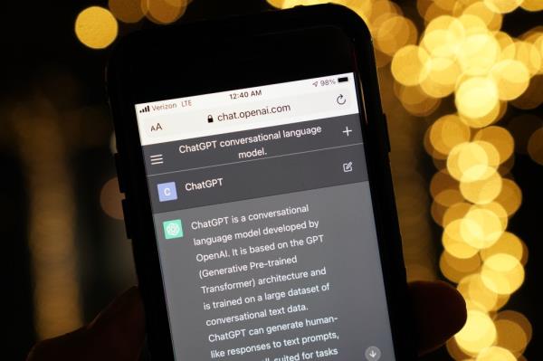 A ChatGPT screen