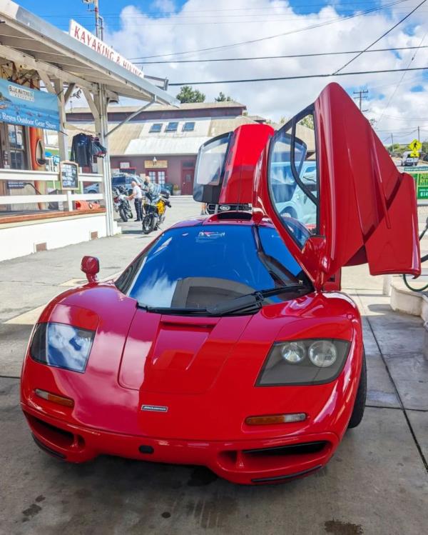 A photo of Sam Altman's McLaren F1.