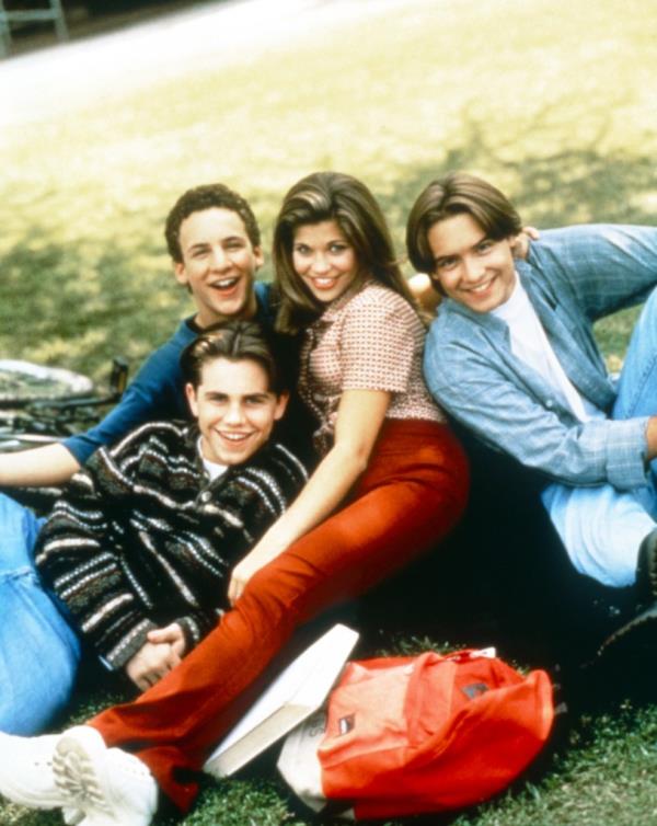 Rider Strong, Ben Savage, Danielle Fishel, Will Friedle, in 