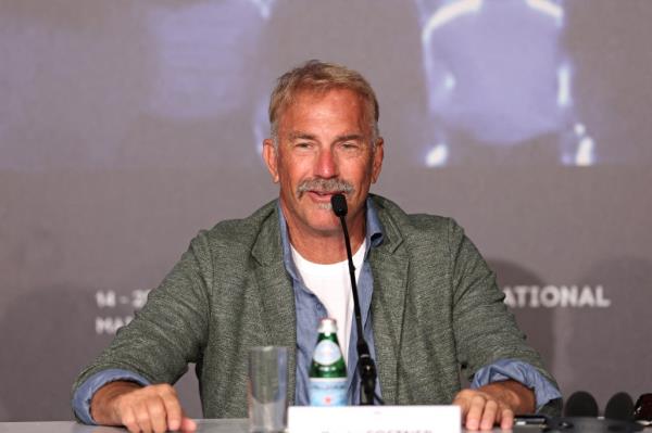 Kevin Costner at a press co<em></em>nference for 