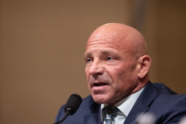 Aaron Heitke , Chief Patrol Agent (Retired) from the United States Border Patrol, testifies during a House Committee on Homeland Security at the US Capitol on September 18, 2024 in Washington, DC. 
