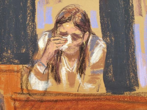 Andriano is pictured in a court sketch from Maxwell's trial.