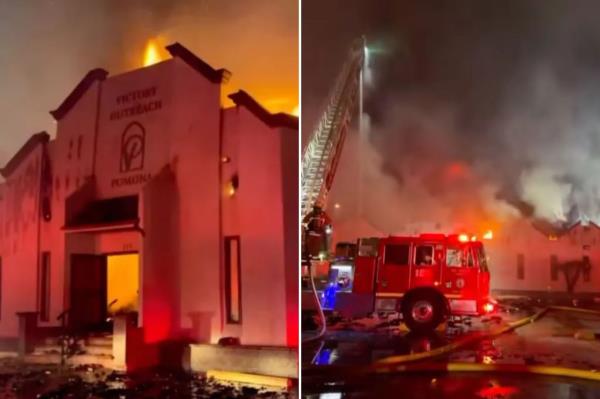 Despite the fire destroying the church, the Christmas toy drive event was still ensue. 