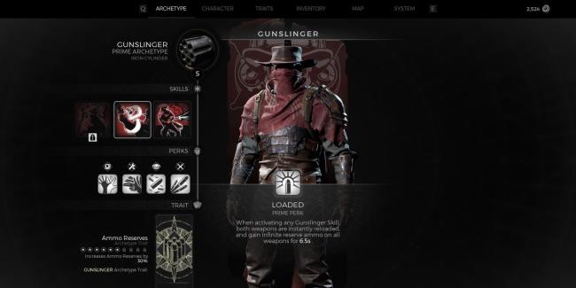Remnant 2: The Archetype Menu And The Gunslingers Stats
