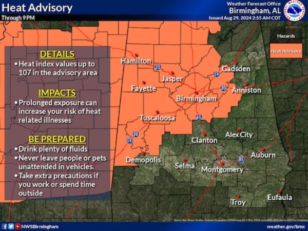 Central Alabama heat