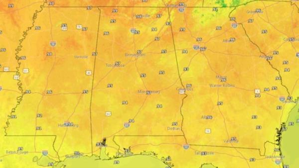 Thursday forecast highs
