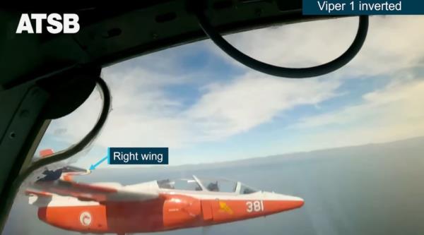 Footage has shown the horrific moment two military-style jets collided when a stunt they were performing over Melbourne went wrong.