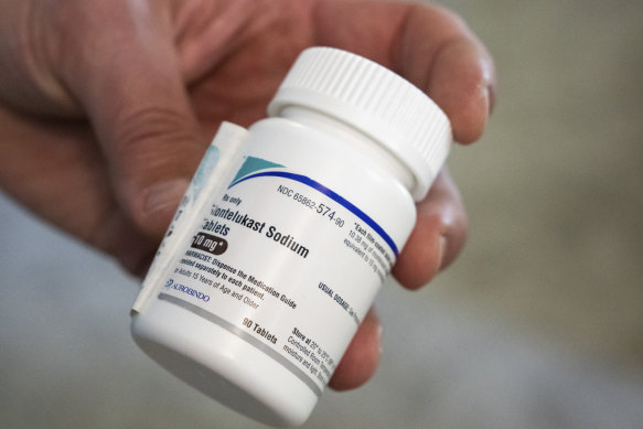 A bottle of mo<em></em>ntelukast that belo<em></em>nged to Genevieve Bracken.